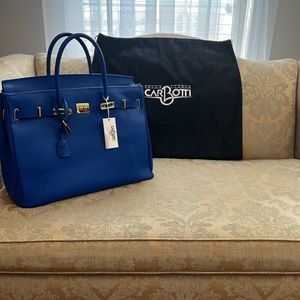 NWT Carbotti 40 CM Birkin Style Bag  All leather
